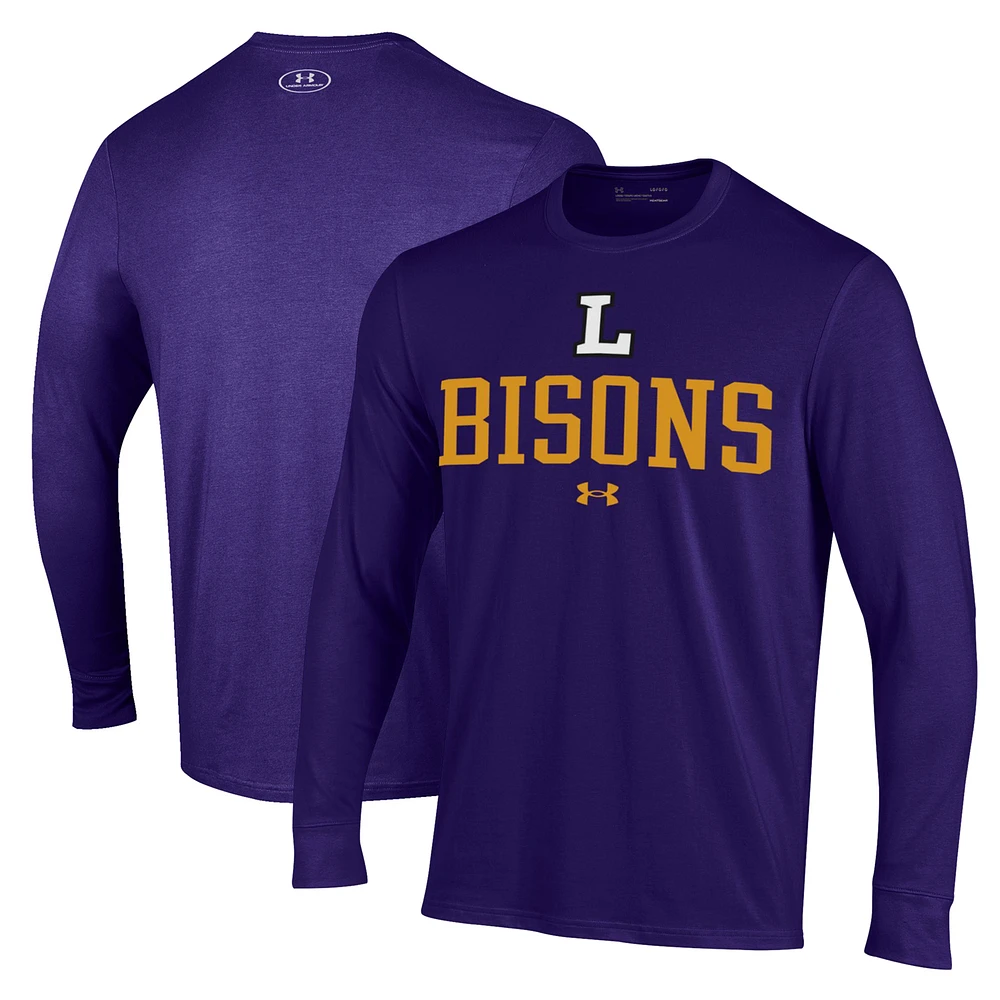 Men's Under Armour Purple Lipscomb Bisons Performance Long Sleeve T-Shirt