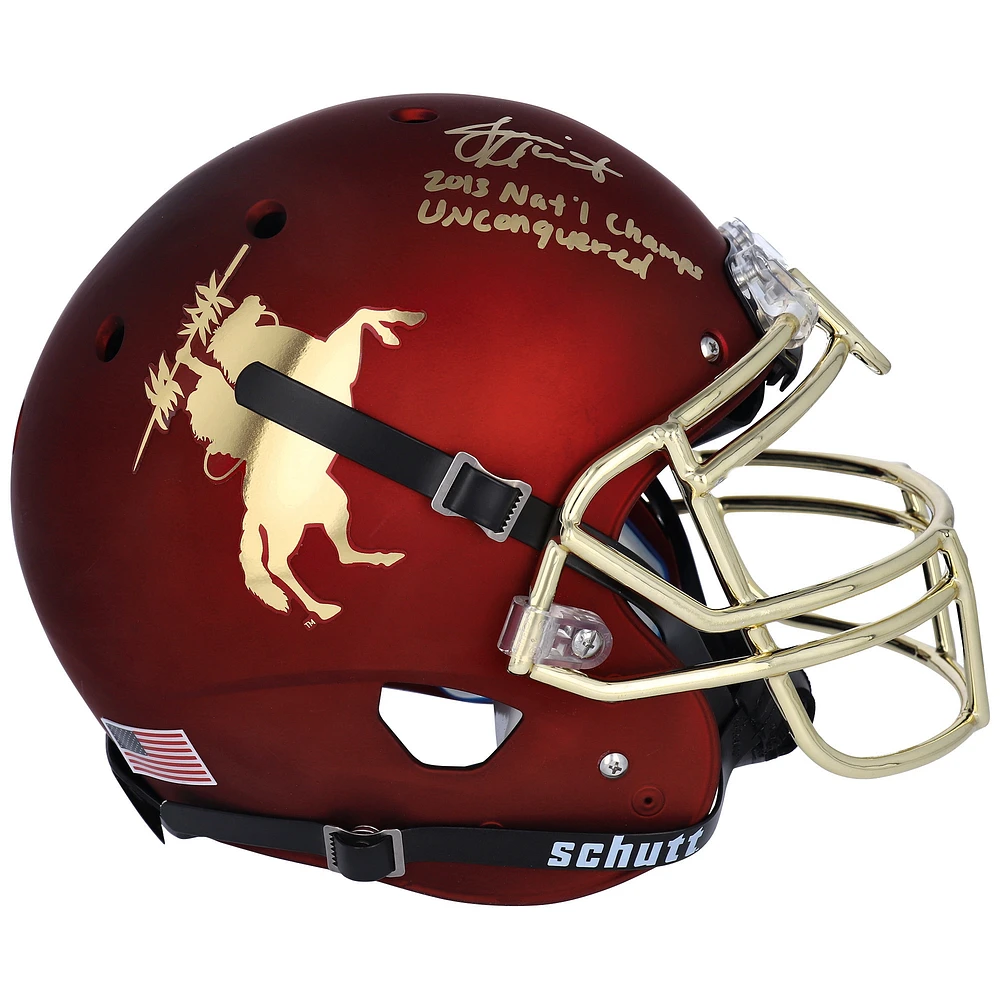 Jameis Winston Florida State Seminoles Autographed Schutt Authentic Helmet with Multiple Inscriptions