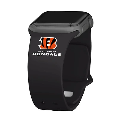 Black Cincinnati Bengals Silicone Apple Watch Band