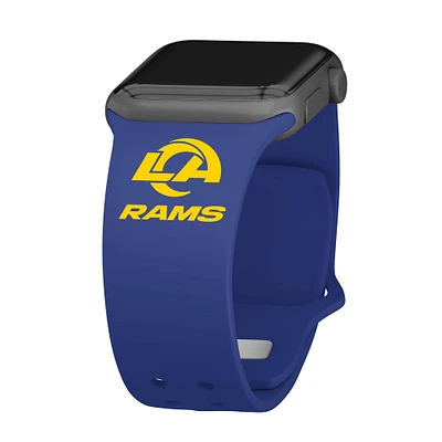 Blue Los Angeles Rams Silicone Apple Watch Band