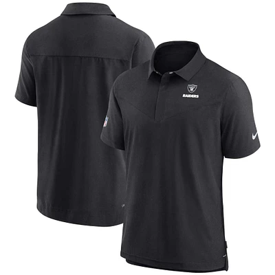 Men's Nike Black Las Vegas Raiders Sideline Lockup Performance Polo