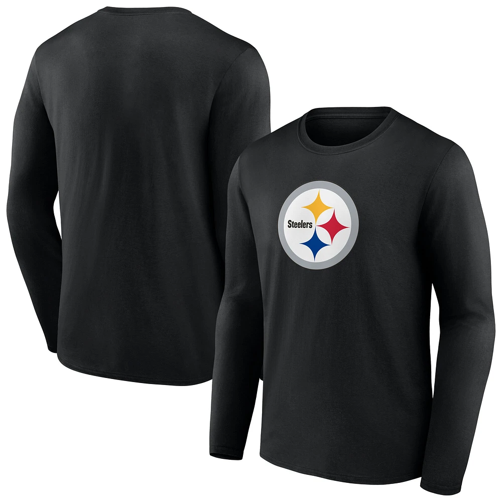 Men's Fanatics Black Pittsburgh Steelers Primary Logo Long Sleeve T-Shirt