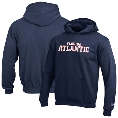 Youth Champion Navy Florida Atlantic Owls Eco Powerblend Pullover Hoodie
