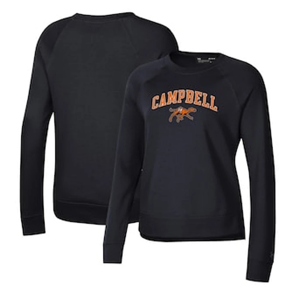Women's Under Armour Black Campbell Fighting Camels All Day Pullover Sweatshirt