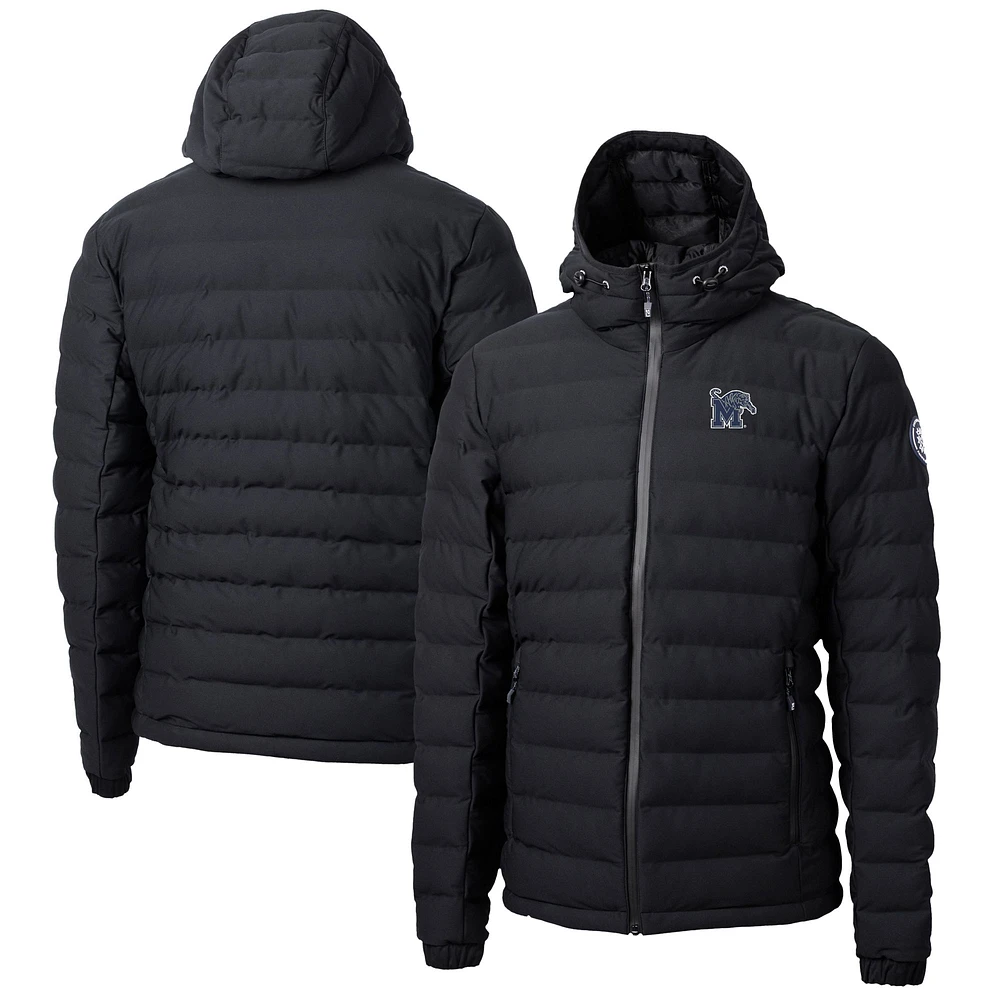 Men's Cutter & Buck Black Memphis Tigers Mission Ridge Repreve Eco Insulated Puffer Full-Zip Jacket