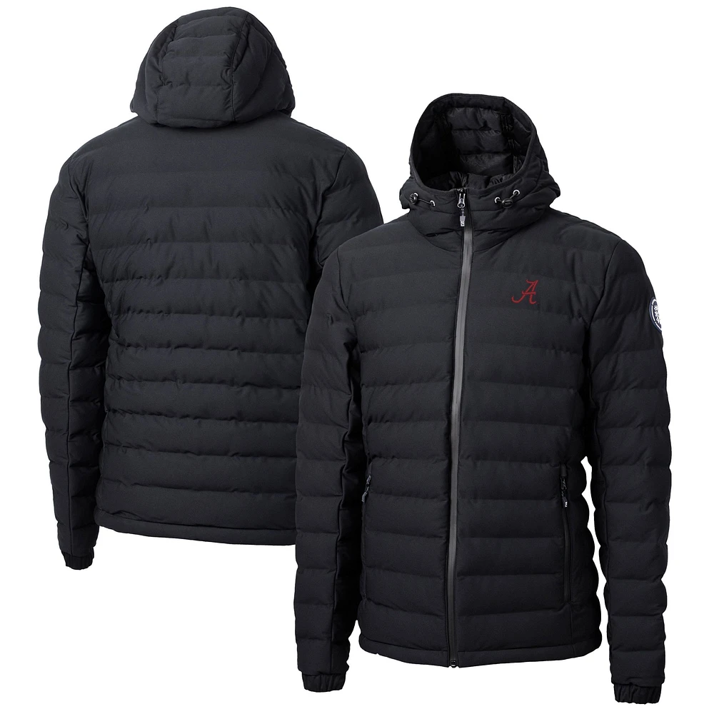 Men's Cutter & Buck Black Alabama Crimson Tide Mission Ridge Repreve Eco Insulated Puffer Full-Zip Jacket