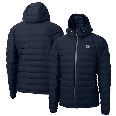 Men's Cutter & Buck Navy Georgetown Hoyas Mission Ridge Repreve Eco Insulated Puffer Full-Zip Jacket