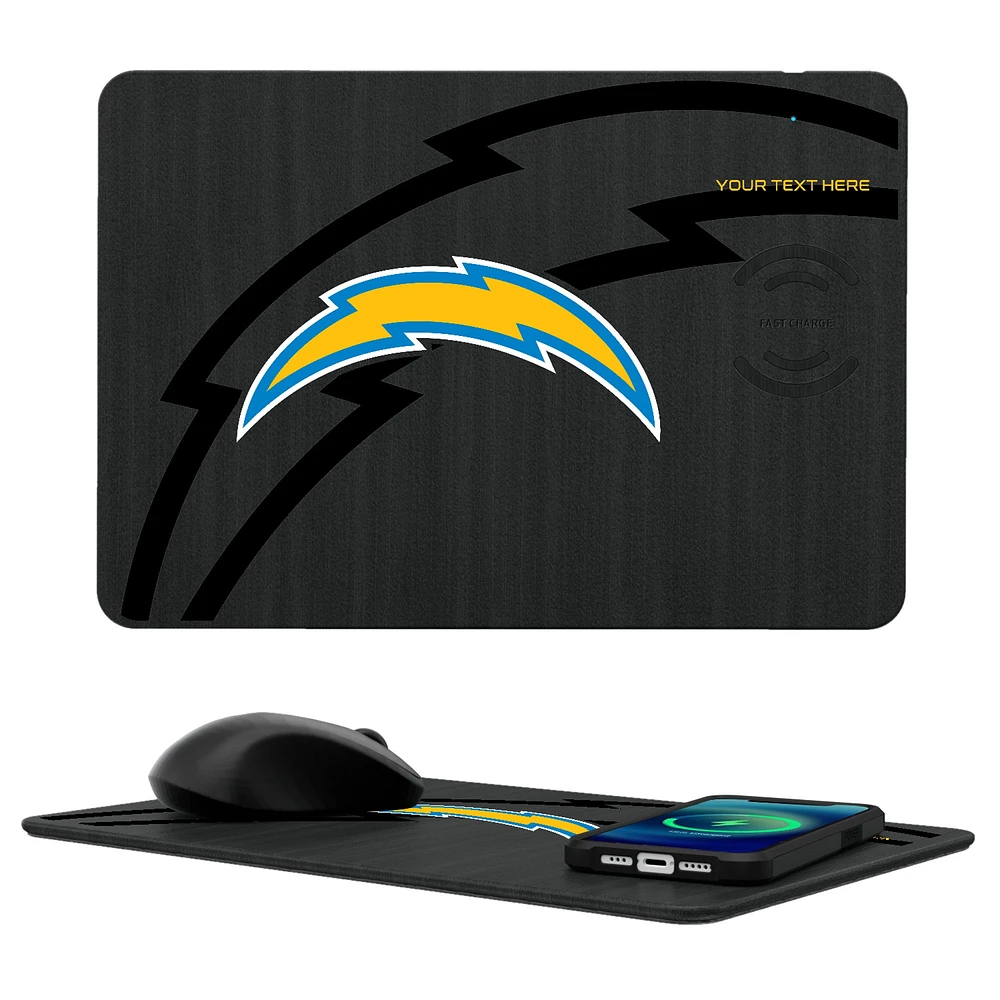 Los Angeles Chargers Personalized Wireless Charger & Mouse Pad