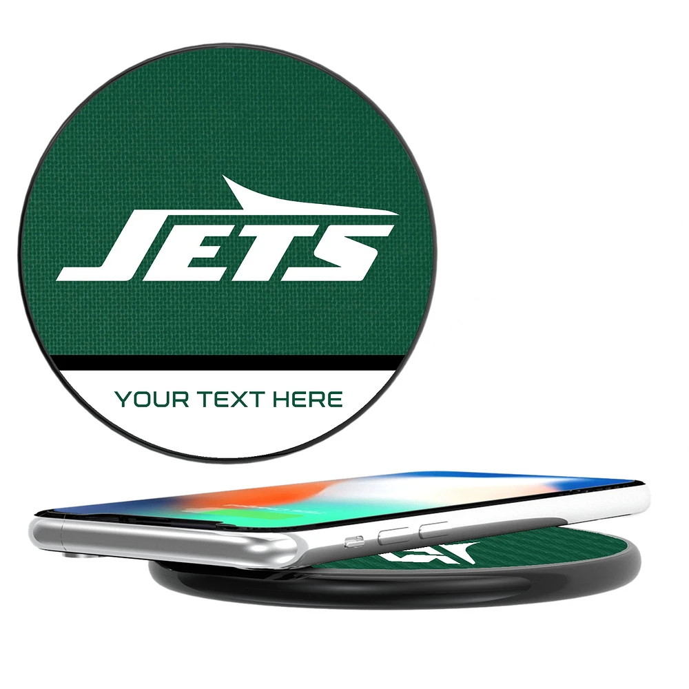 New York Jets Personalized 10-Watt Wireless Phone Charger