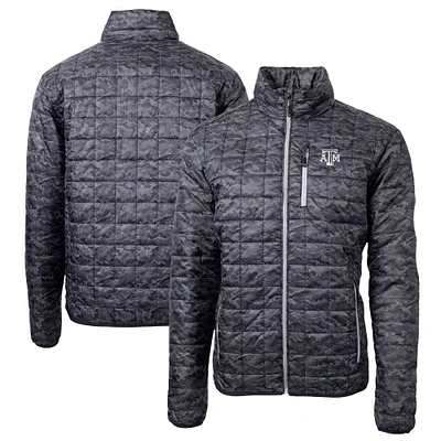 Men's Cutter & Buck Black Texas A&M Aggies Rainier Primaloft Eco Full-Zip Hooded Jacket