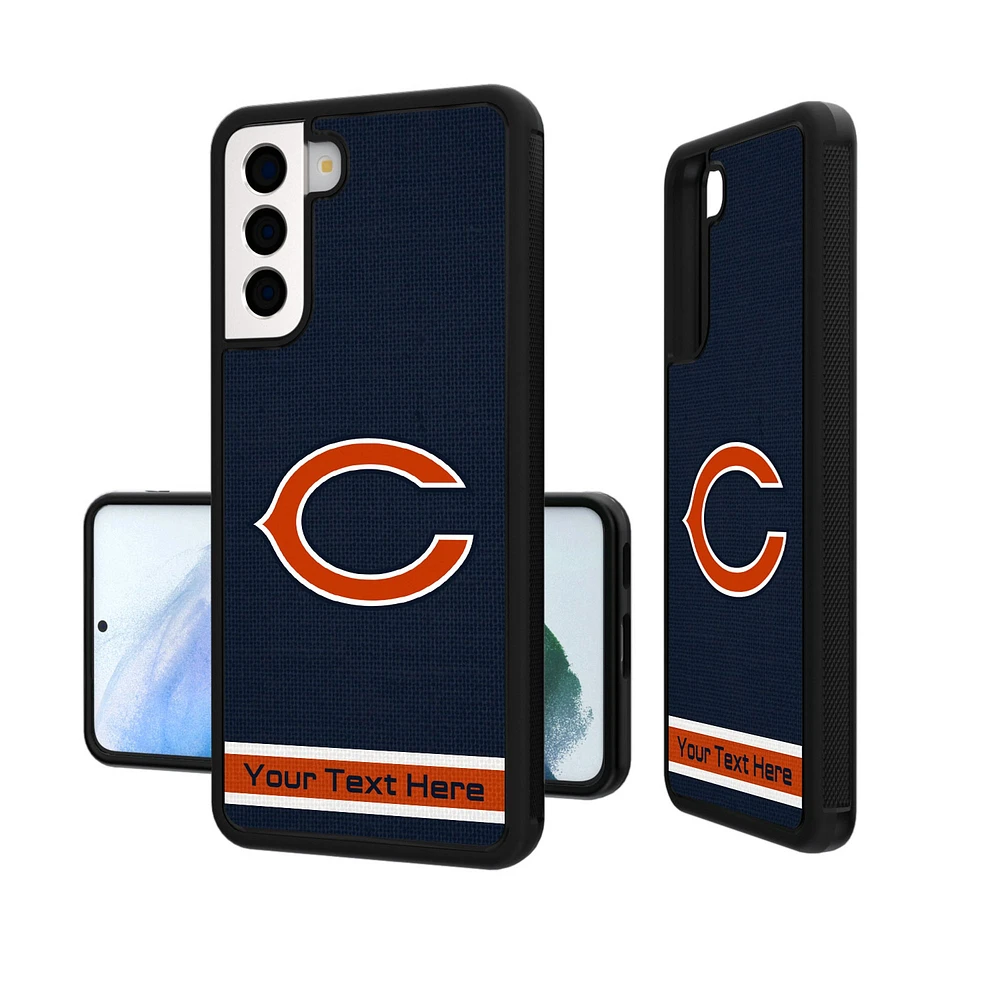 Chicago Bears Personalized Stripe Design Galaxy Bump Case