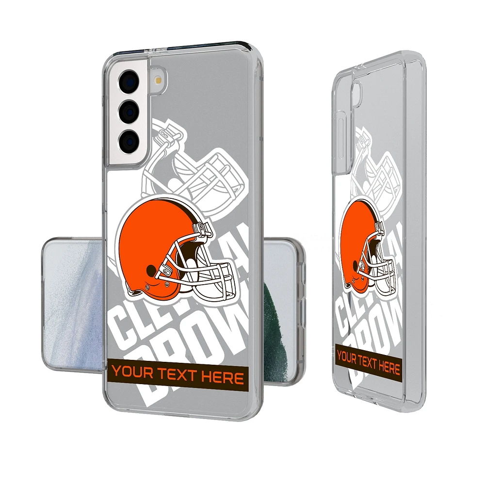 Cleveland Browns Personalized Tilt Design Galaxy Clear Case