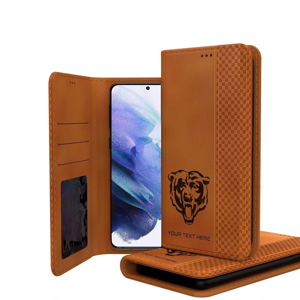 Chicago Bears Personalized Burn Design Galaxy Folio Case