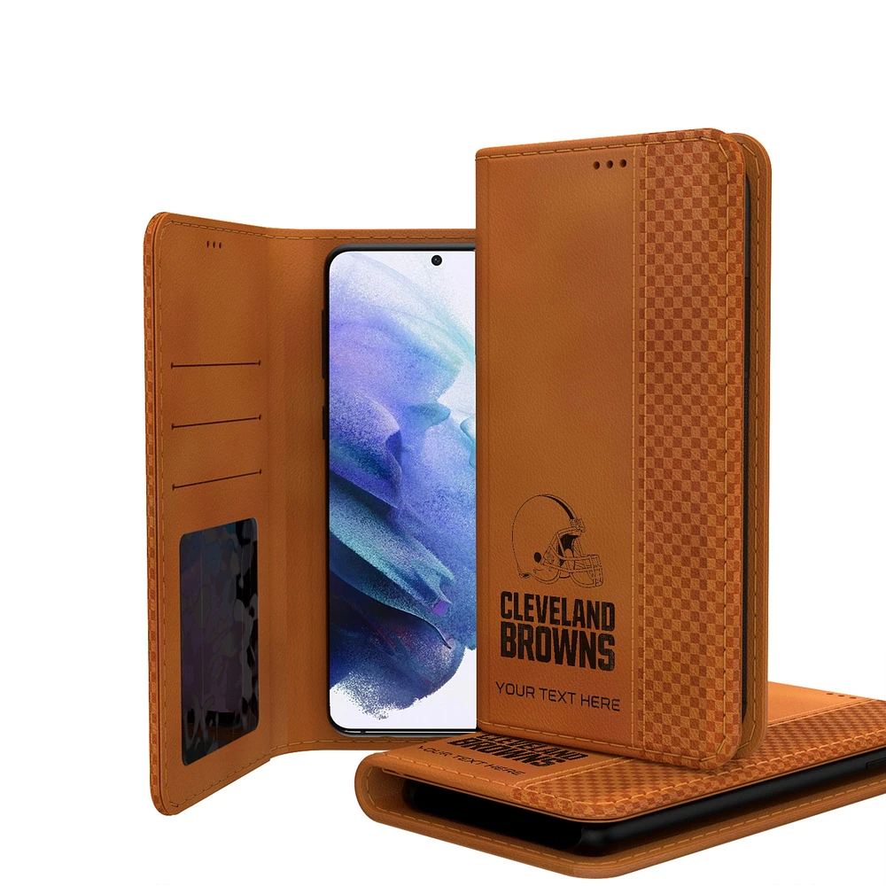 Cleveland Browns Personalized Burn Design Galaxy Folio Case
