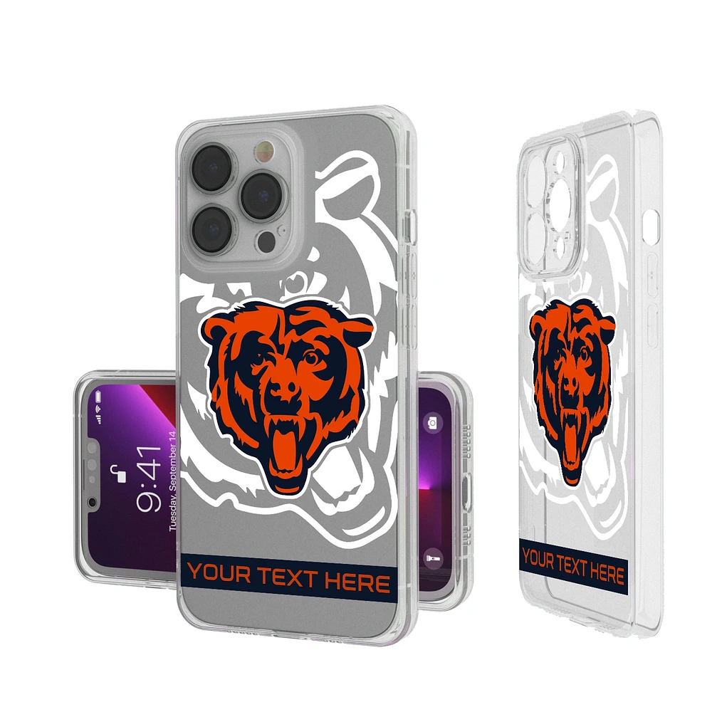 Chicago Bears Personalized Tilt Design iPhone Clear Case