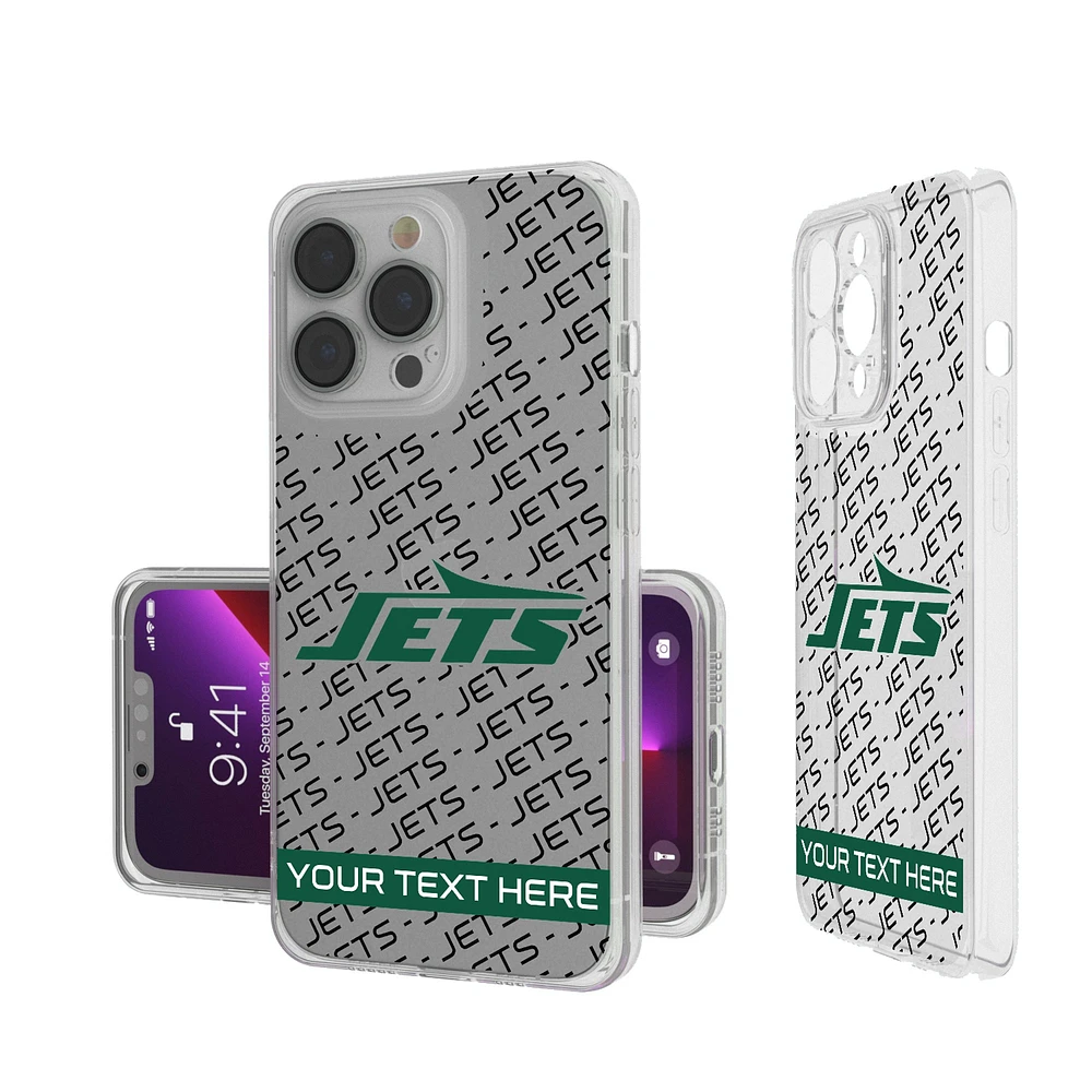 New York Jets Personalized Tilt Design iPhone Clear Case
