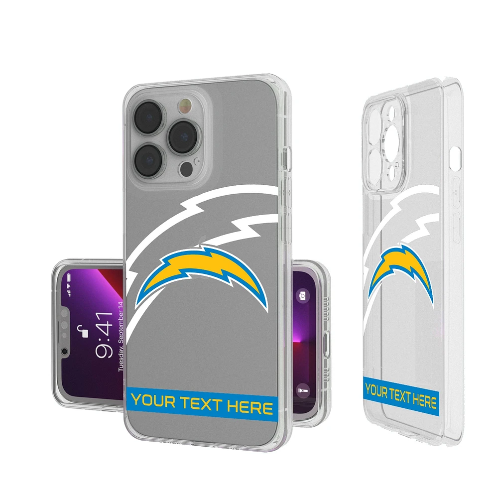 Los Angeles Chargers Personalized Tilt Design iPhone Clear Case