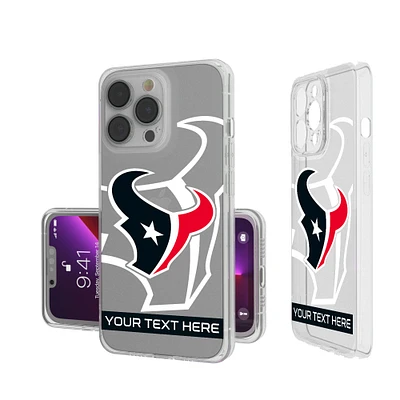 Houston Texans Personalized Tilt Design iPhone Clear Case