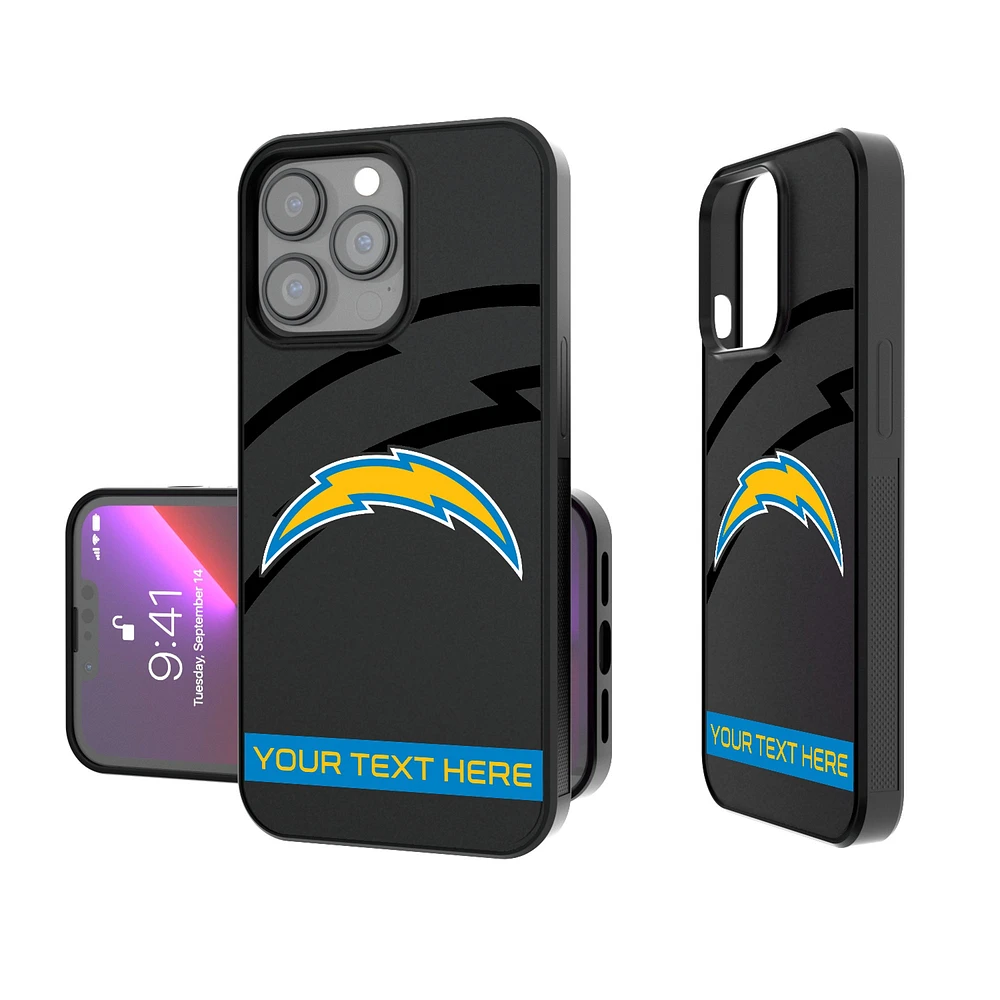 Los Angeles Chargers Personalized Tilt Design iPhone Bump Case