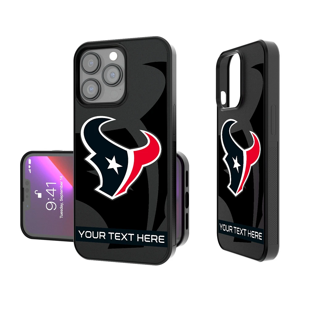 Houston Texans Personalized Tilt Design iPhone Bump Case