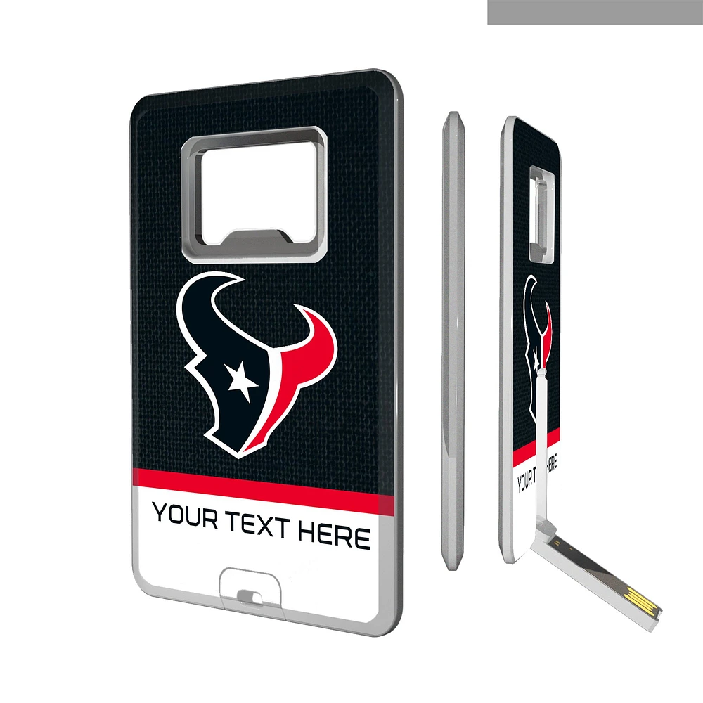 Houston Texans Personalized Credit Card USB Drive & Bottle Opener