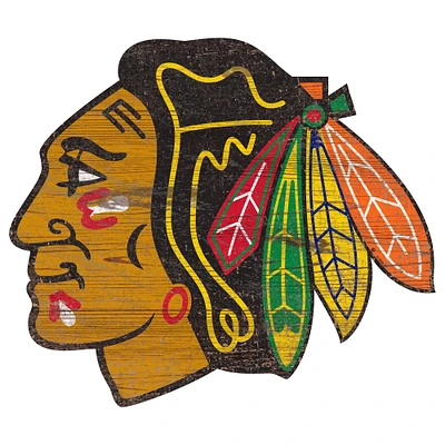 Chicago Blackhawks 24'' x 24'' Distressed Logo Cutout Sign