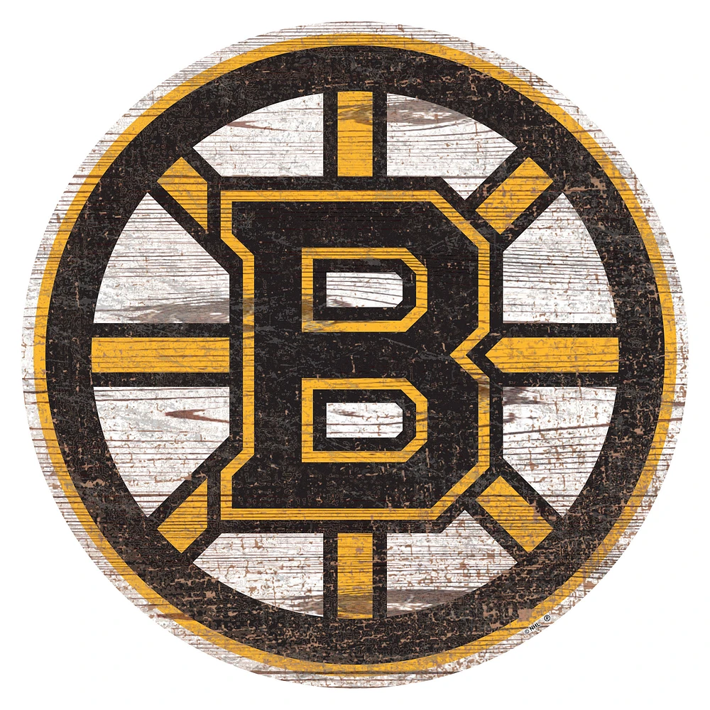 Boston Bruins 24'' x 24'' Distressed Logo Cutout Sign
