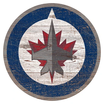 Winnipeg Jets 24'' x 24'' Distressed Logo Cutout Sign