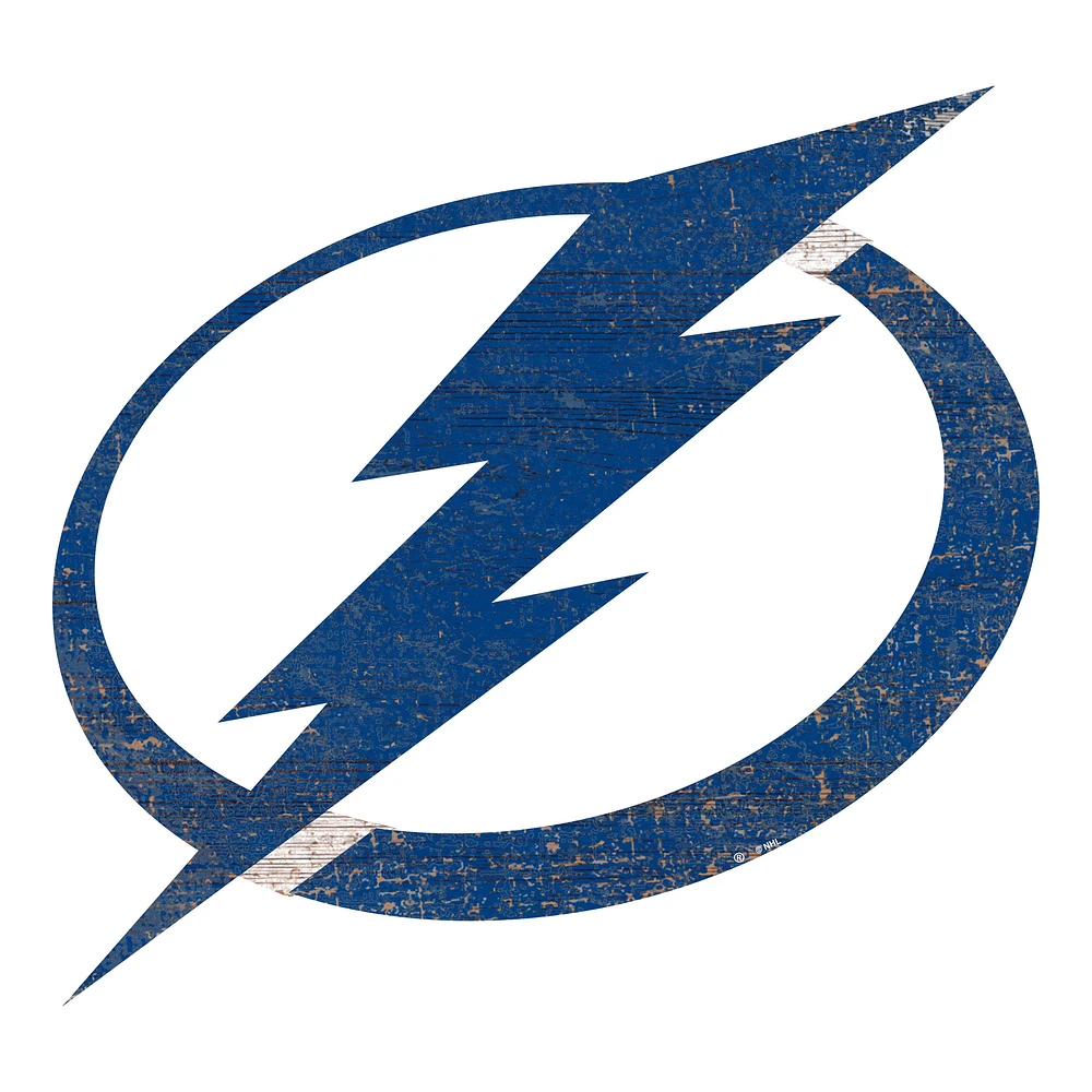 Tampa Bay Lightning 24'' x 24'' Distressed Logo Cutout Sign