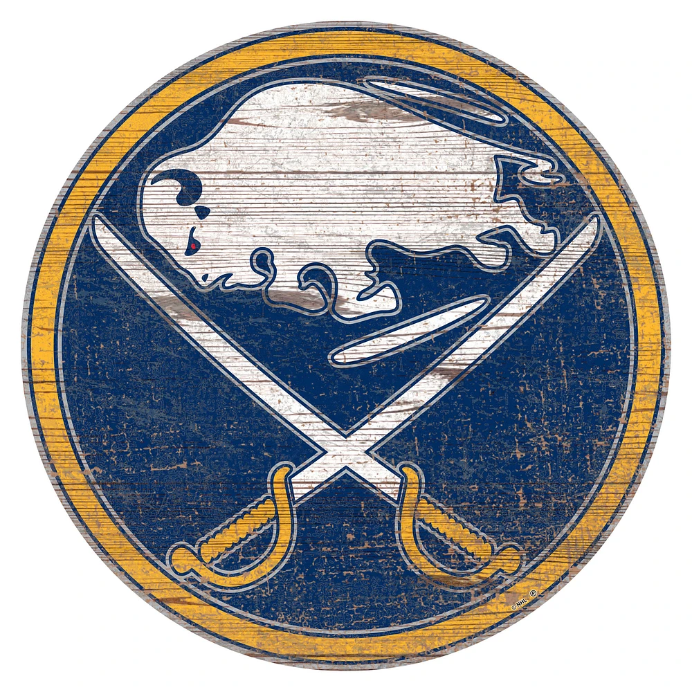 Buffalo Sabres 24'' x 24'' Distressed Logo Cutout Sign
