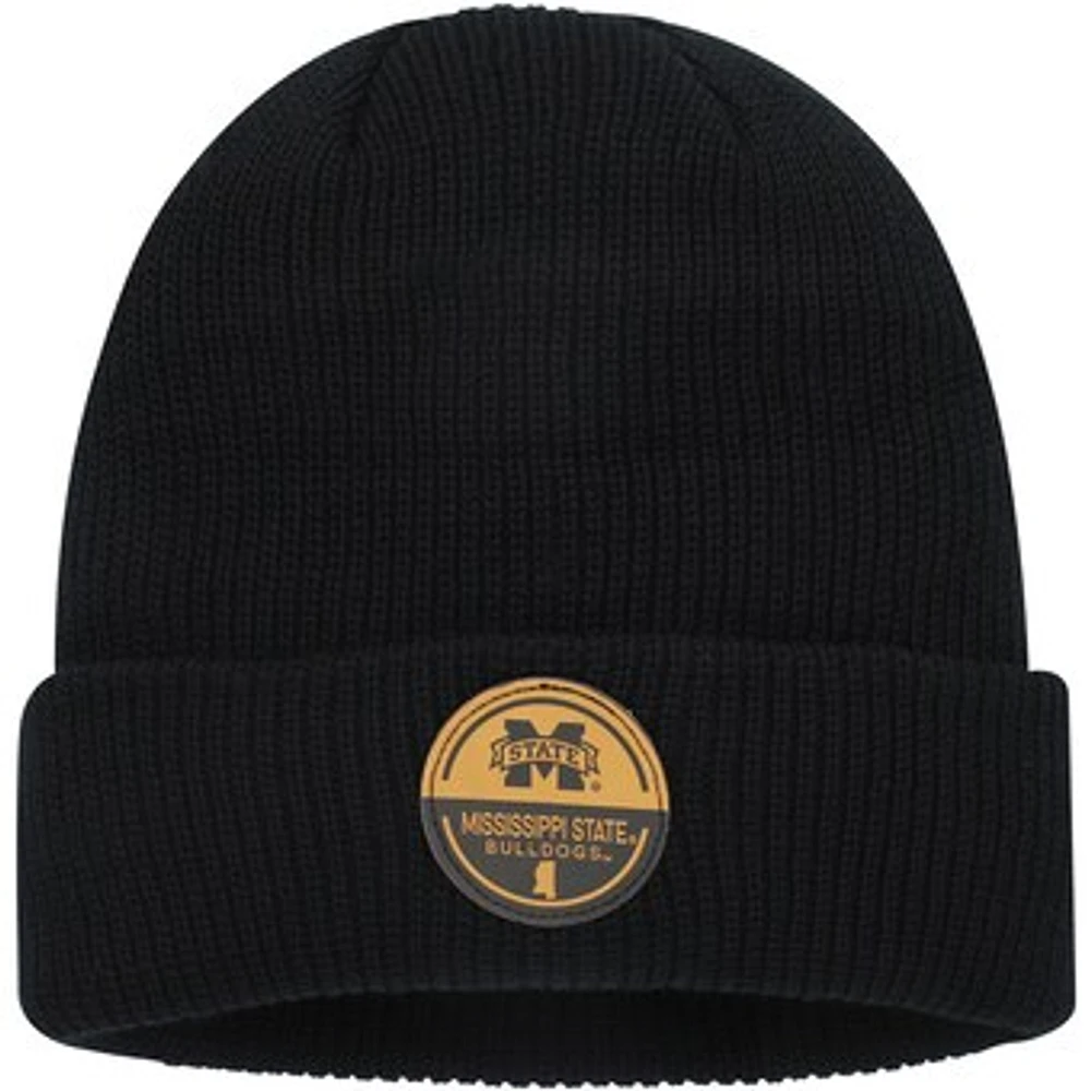 Men's Top of the World Black Mississippi State Bulldogs Elijah Cuffed Knit Hat