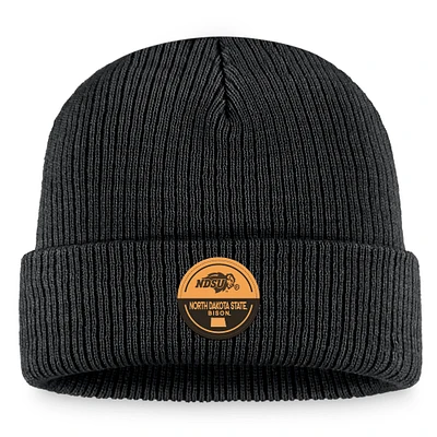 Men's Top of the World Black NDSU Bison Elijah Cuffed Knit Hat