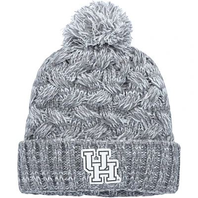 Women's Top of the World Heather Gray Houston Cougars Arctic Cuffed Knit Hat with Pom
