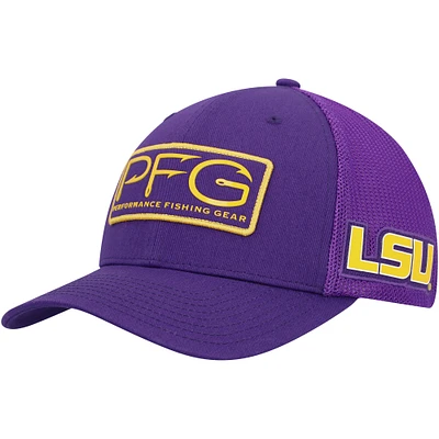 Men's Columbia Purple LSU Tigers PFG Hooks Flex Hat