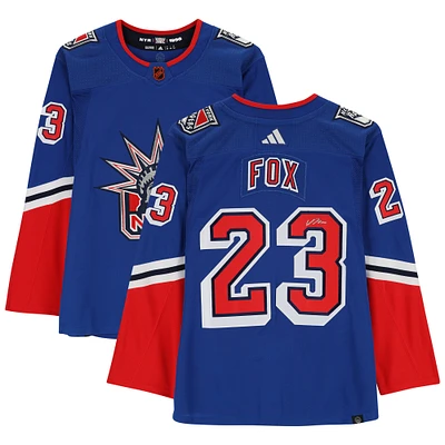 Adam Fox New York Rangers Autographed 2022-23 Reverse Retro Adidas Authentic Jersey