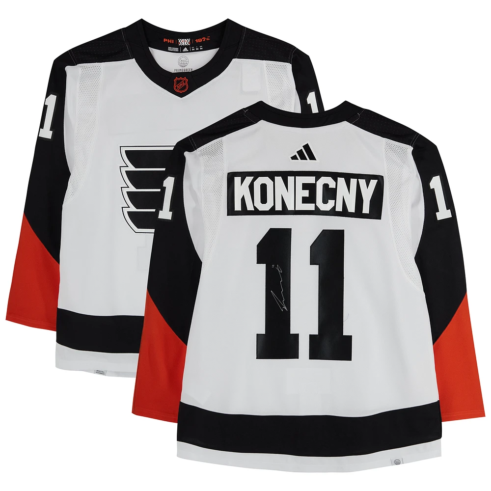 Travis Konecny Philadelphia Flyers Autographed 2022-23 Reverse Retro adidas Authentic Jersey