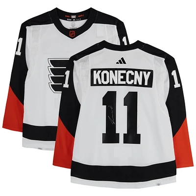 Travis Konecny Philadelphia Flyers Autographed 2022-23 Reverse Retro adidas Authentic Jersey