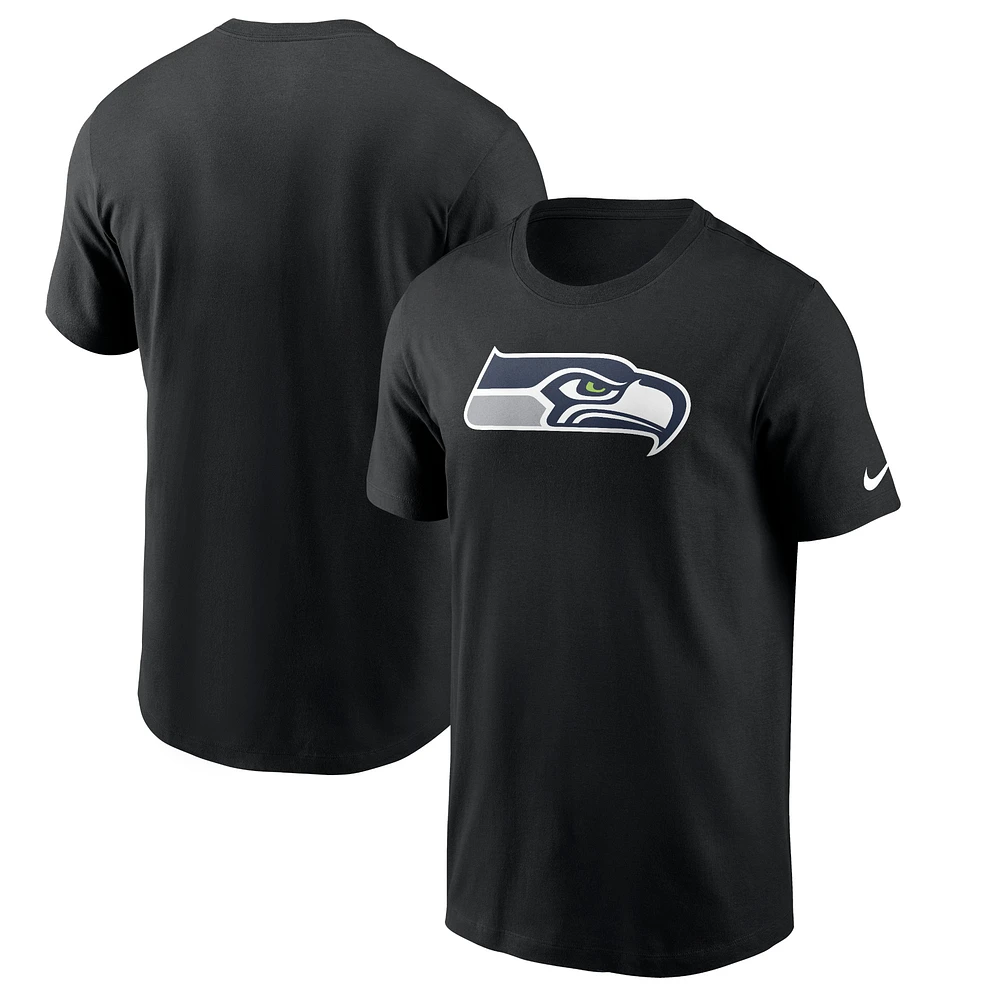 Men's Nike Black Seattle Seahawks Logo Essential T-Shirt