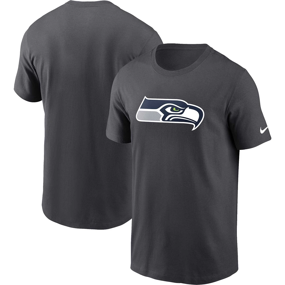 Men's Nike Anthracite Seattle Seahawks Logo Essential T-Shirt