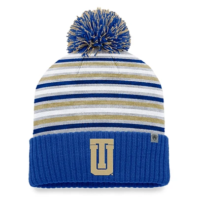 Men's Top of the World Royal Tulsa Golden Hurricane Dash Cuffed Knit Hat with Pom