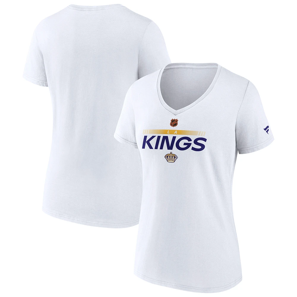 Women's Fanatics White Los Angeles Kings Special Edition V-Neck T-Shirt