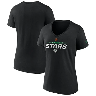 Women's Fanatics Black Dallas Stars Special Edition V-Neck T-Shirt