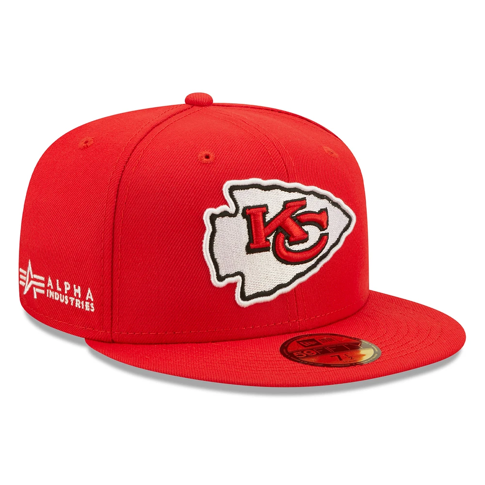 Men's New Era x Alpha Industries Red Kansas City Chiefs 59FIFTY Fitted Hat