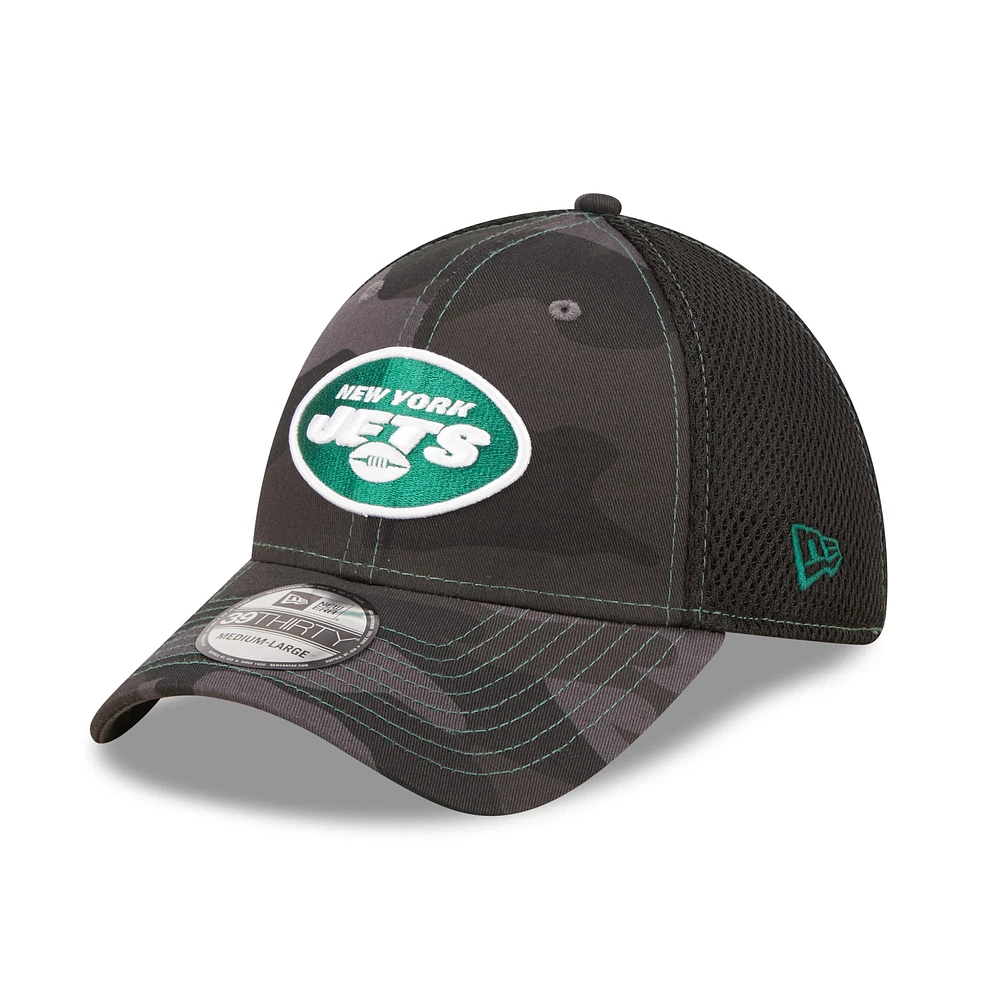 Men's New Era Camo/Black New York Jets Logo Neo 39THIRTY Flex Hat