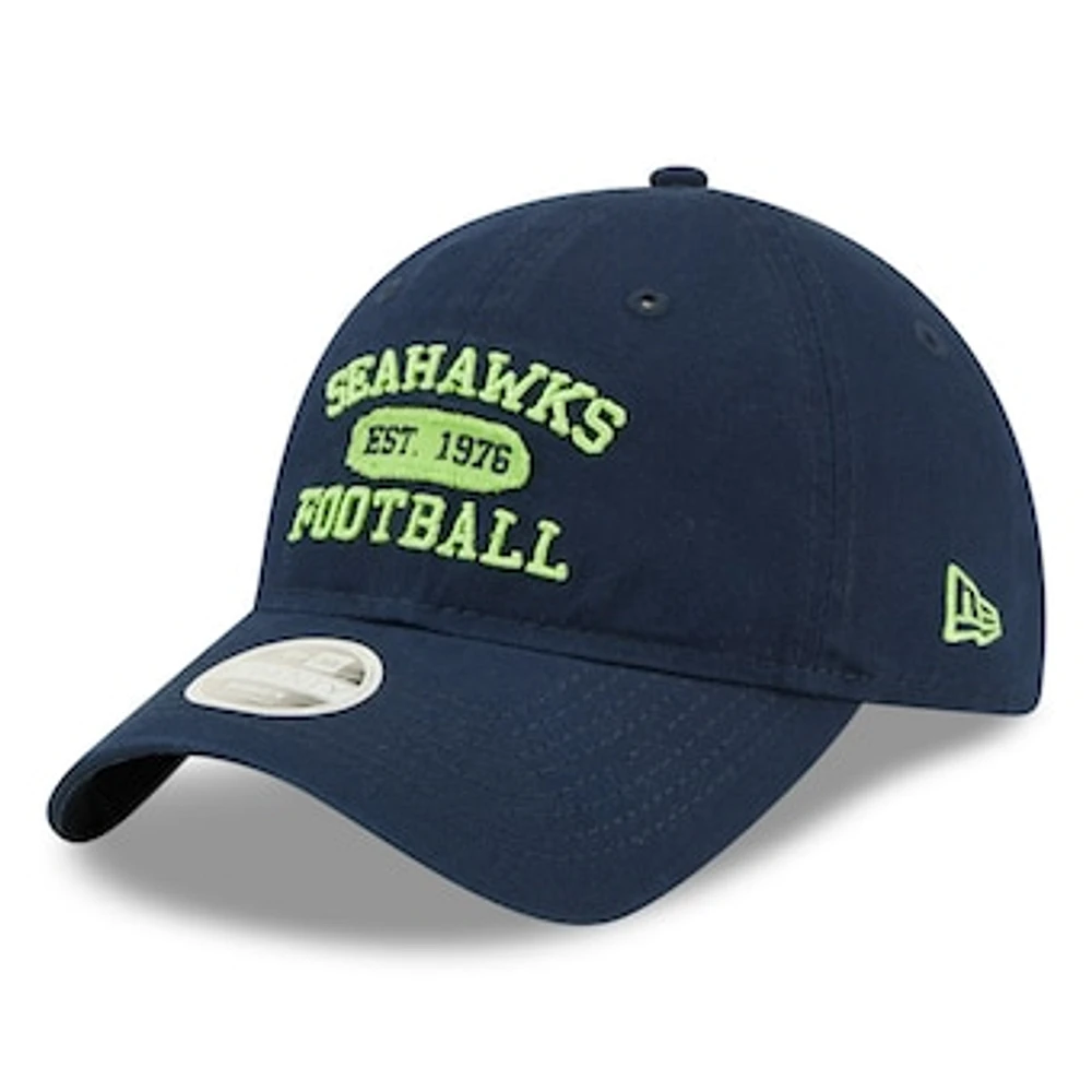 Women's New Era College Navy Seattle Seahawks Formed 9TWENTY Adjustable Hat