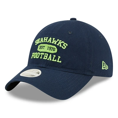 Women's New Era College Navy Seattle Seahawks Formed 9TWENTY Adjustable Hat