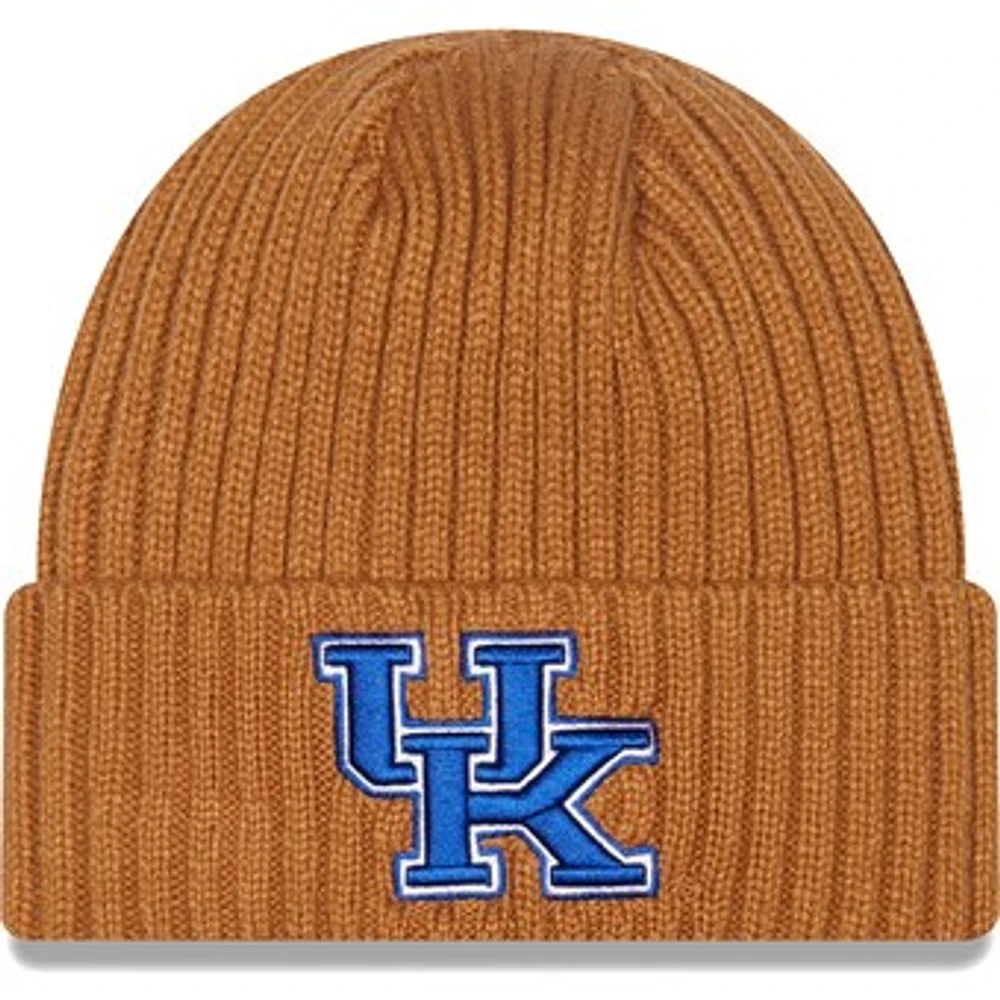 Men's New Era Light Brown Kentucky Wildcats Core Classic Cuffed Knit Hat