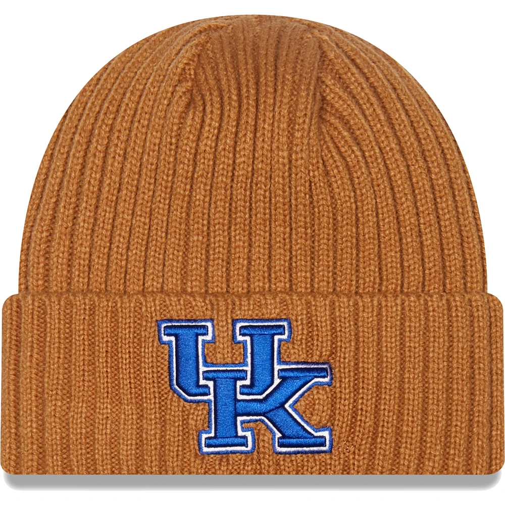 Men's New Era Light Brown Kentucky Wildcats Core Classic Cuffed Knit Hat