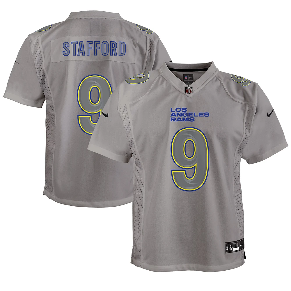 Youth Nike Matthew Stafford Gray Los Angeles Rams Atmosphere Game Jersey