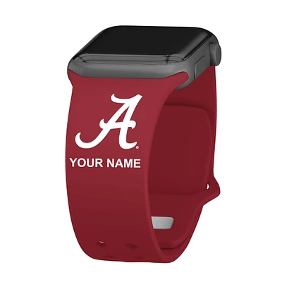 Alabama Crimson Tide Personalized Silicone Apple Watch Band